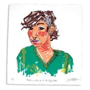 "Beauty is in the Eye of the Brush Holder" : print